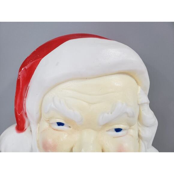 Vintage‎ Christmas Light Blow Mold Santa Face Head 21.5” Union Products Hanging - Picture 5 of 9